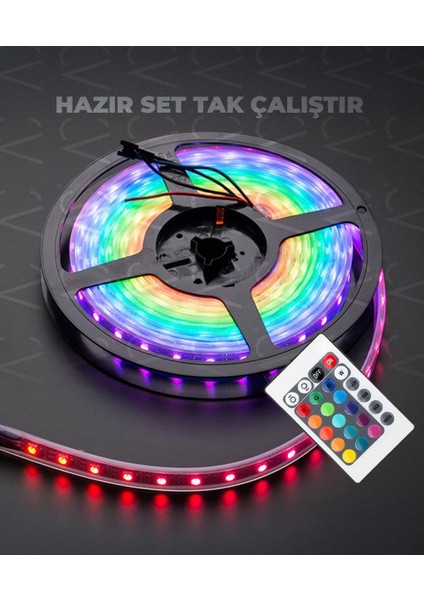 5 MT RGB Kumandalı / Animasyonlu Şerit LED (Tak Çalıştır) indirimleri