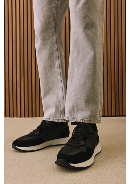 , Erkek Hakiki Deri Sneaker 1531026Z265 Siyah