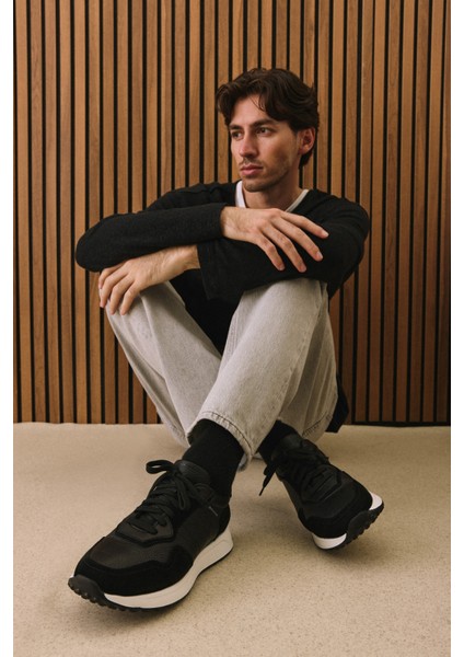 , Erkek Hakiki Deri Sneaker 1531026Z265 Siyah fiyatları