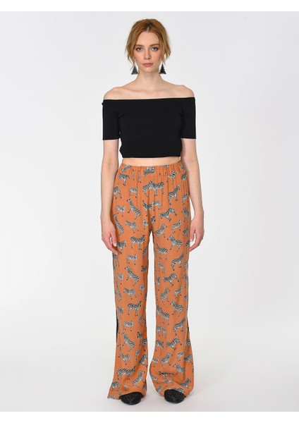 Zebra Desenli Kadın Pantolon Standart Renk Y1912001_089 modelleri