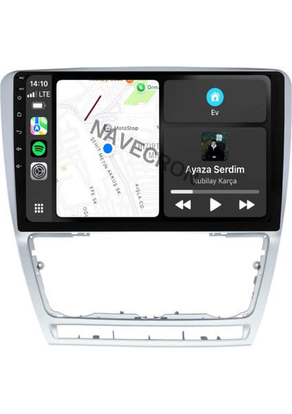 Skoda Octavıa 2005-12 9" Uyumlu Androıd Multimedya Gerçek 2/32 Kablosuz Carplay Geri Görüş Kameralı