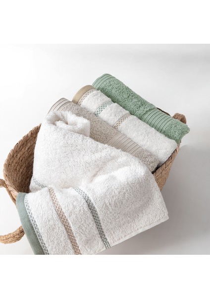 Harmony 4'lü El / Yüz Havlu Seti - Bej / Adaçayı fiyatları