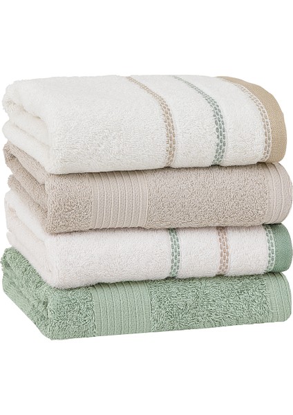 Harmony 4'lü El / Yüz Havlu Seti - Bej / Adaçayı fırsatları