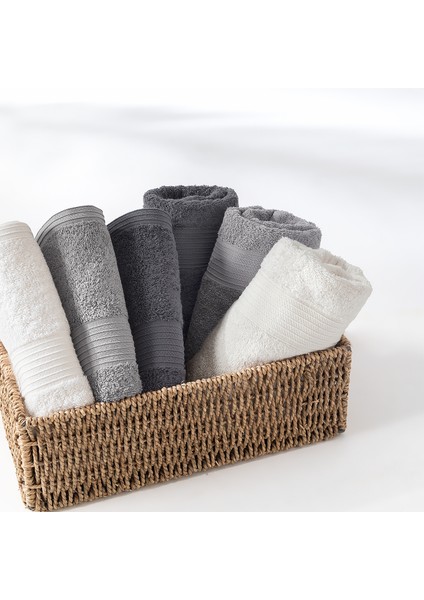 Balera 6'lı El / Yüz Havlu Seti - Gri / Ekru / Antrasit fiyatları