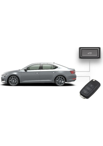 Skoda Superb 2016-2018 Elektrikli Bagaj Sistemi (Çift Motorlu)