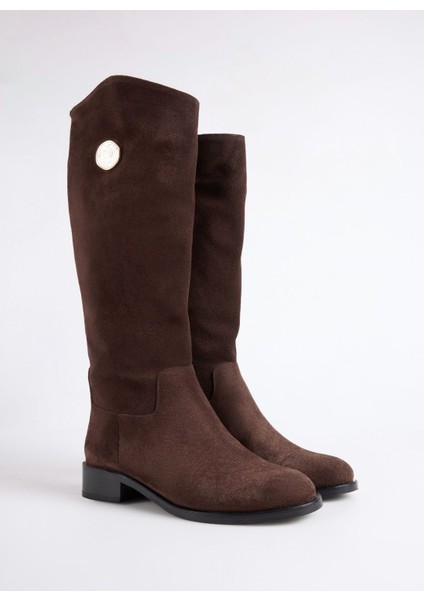 Deri Kahve Kadın Çizme Carmen-Declan fiyatları