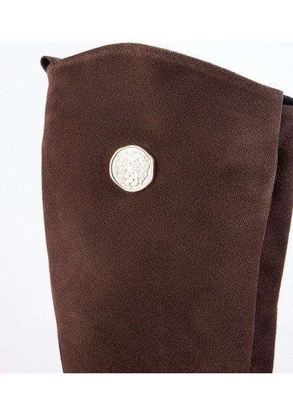 Deri Kahve Kadın Çizme Carmen-Declan indirimleri