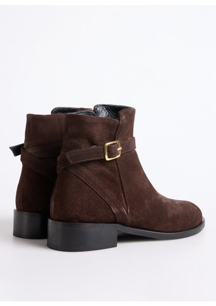 Deri Kahve Kadın Bot Carmen Suet modelleri