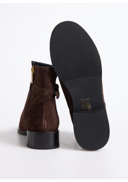 Deri Kahve Kadın Bot Carmen Suet fırsatları