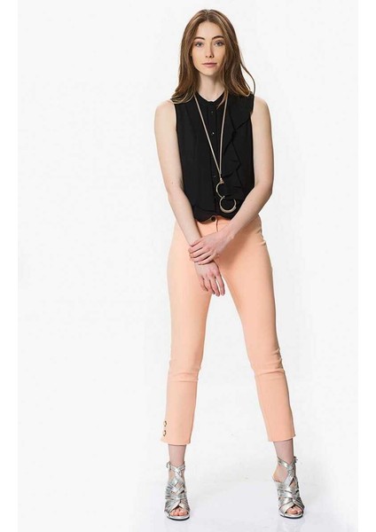 Paça Detaylı Pantolon Somon Y9912013_020