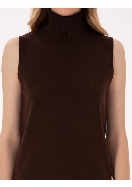 Kadın Kahverengi Slim Fit Kazak 50311589-VR029