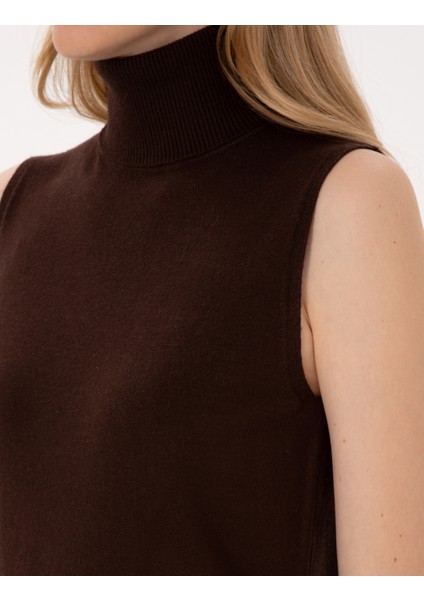 Kadın Kahverengi Slim Fit Kazak 50311589-VR029