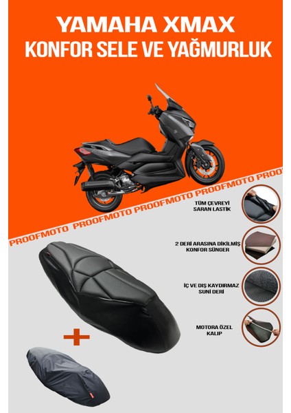 Yamaha Xmax Konfor Sele ve Yağmurluk Kılıf