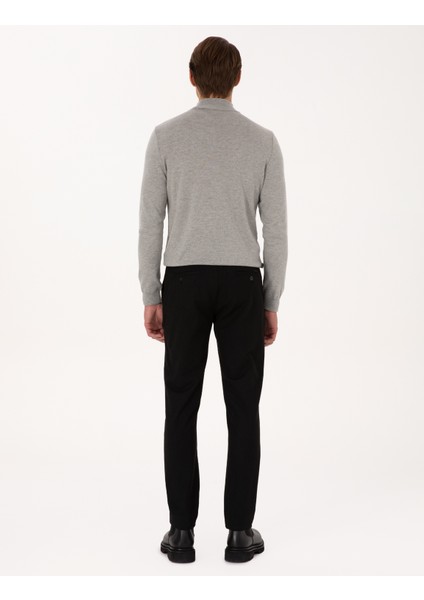 Erkek Siyah Slim Fit Kanvas Pantolon 50310911-VR046 fırsatları