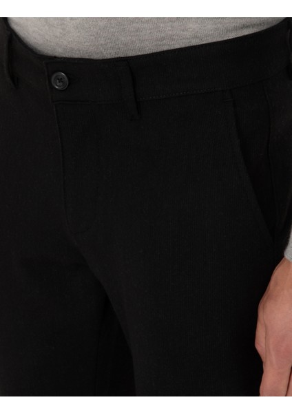 Erkek Siyah Slim Fit Kanvas Pantolon 50310911-VR046 indirimleri