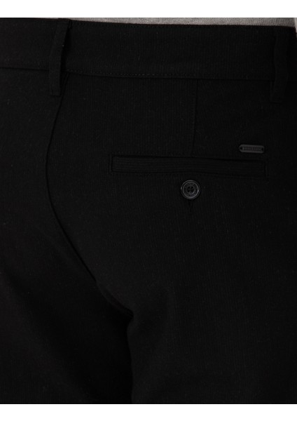 Erkek Siyah Slim Fit Kanvas Pantolon 50310911-VR046