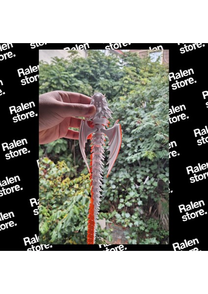 Ejderhanı Nasıl Eğitirsin Deathgripper Figür | 20CM | Beyaz ( Yüksek Kalite 3D Baskı Pla )