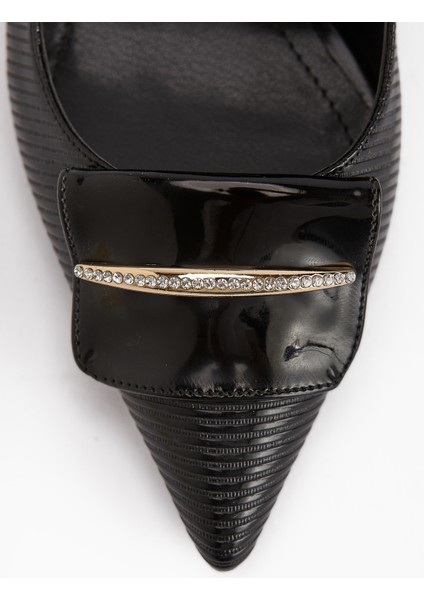 Saja Siyah Tokalı Kadın Topuklu Ayakkabı fırsatları