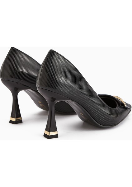 Saja Siyah Tokalı Kadın Topuklu Ayakkabı indirimleri