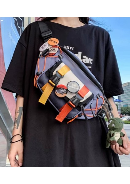 Kore Tarzı Rahat Bel Çantası,erkek Çapraz Askılı Çantalar Erkek Bel Çantası, Göğüs Çantası, Erkek Çocuk Göğüs Çevresi, Cep Telefonu Cüzdanı, Erkek Kanvas Sırt Çantası,