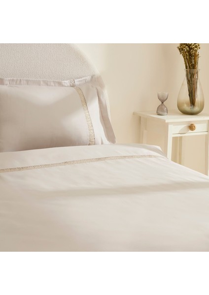 Lumi %100 Pamuk Saten Çift Kişilik Saten Nevresim Takımı Taş