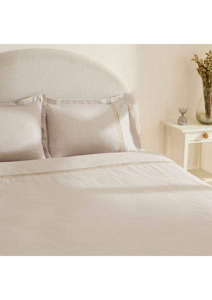 Lumi %100 Pamuk Saten Çift Kişilik Saten Nevresim Takımı Taş