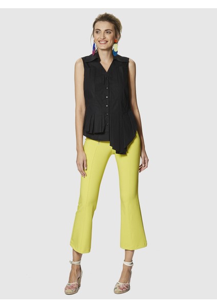 Geniş Paça Kadın Pantolon Küf Sarısı Y9912030_262