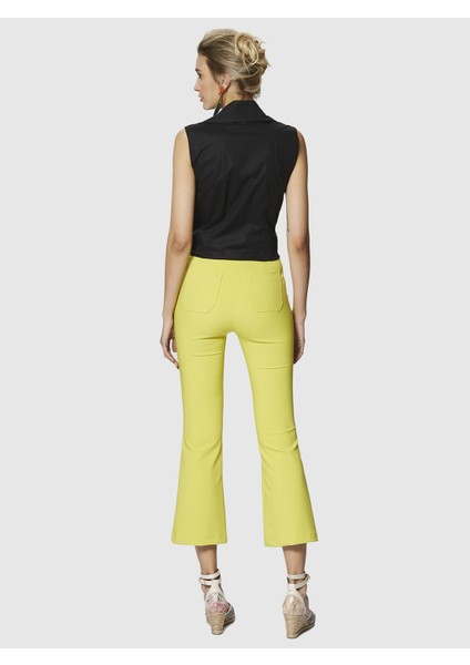 Geniş Paça Kadın Pantolon Küf Sarısı Y9912030_262 modelleri
