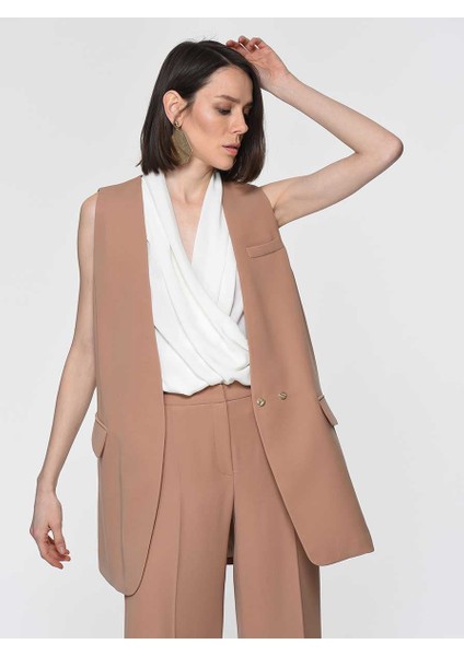 Cep Detaylı Kadın Yelek Camel Y1917001_035 fiyatları