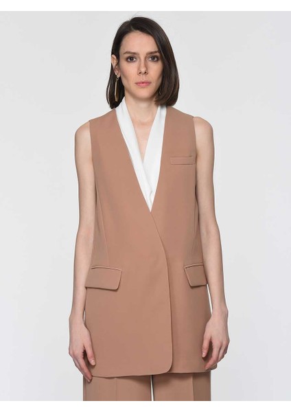 Cep Detaylı Kadın Yelek Camel Y1917001_035 modelleri