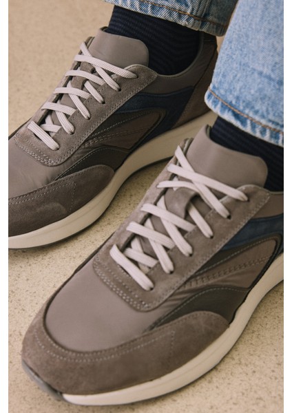 , Erkek Hakiki Deri Sneaker 1531026Z313 Gri modelleri