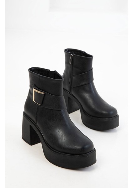 Lonji Premium Siyah Platform Topuklu Bot fırsatları