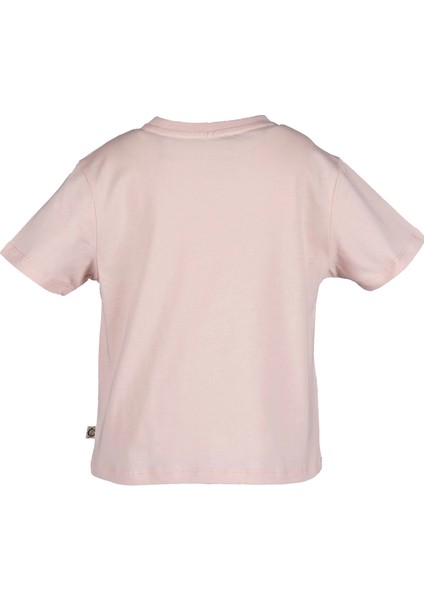 Organik Pembe Baskılı Yazlık Kız Çocuk Tshirt fırsatları