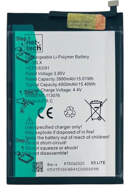 Teknonet Tecno Camon 12 Uyumlu Nettech BL-39LT 5000 Mah Batarya