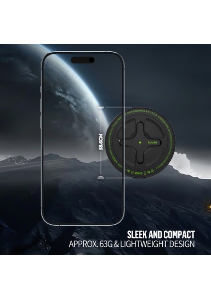 15W Magsafe Özellikli Izgara Havalandırma Tipi 360 Derece Hareketli Mıknatıslı Araç Içi Telefon Tutucu Siyah fiyatları