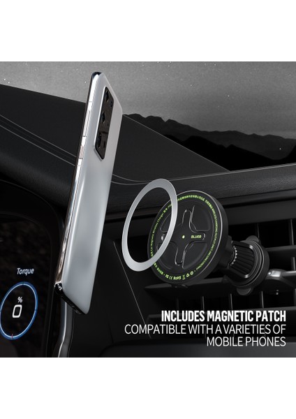 15W Magsafe Özellikli Izgara Havalandırma Tipi 360 Derece Hareketli Mıknatıslı Araç Içi Telefon Tutucu Siyah indirimleri