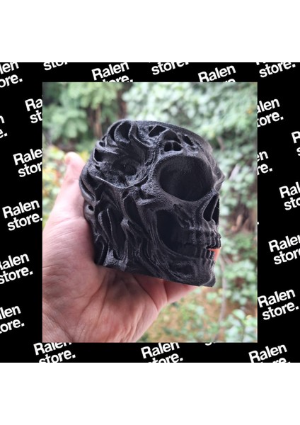 Gotik Siyah Kafatası Temalı Kalemlik | 10CM | Siyah ( Yüksek Kalite 3D Baskı Pla ) indirimleri