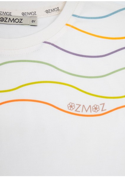 Organik Beyaz Baskılı Yazlık Kız Çocuk Tshirt modelleri