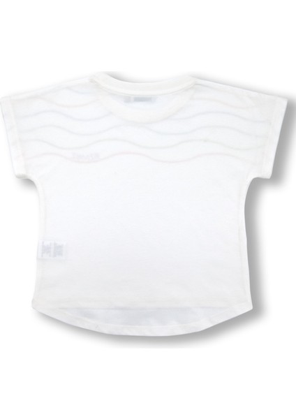 Organik Beyaz Baskılı Yazlık Kız Çocuk Tshirt fırsatları