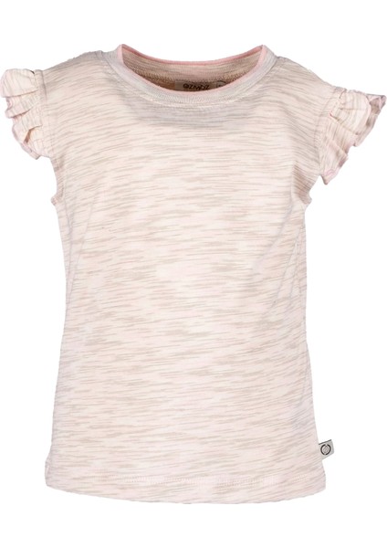 Organik Çizgili Pembe Yazlık Kız Çocuk Tshirt fiyatları