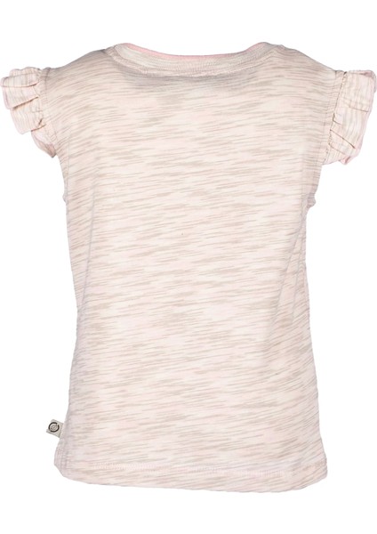 Organik Çizgili Pembe Yazlık Kız Çocuk Tshirt fırsatları