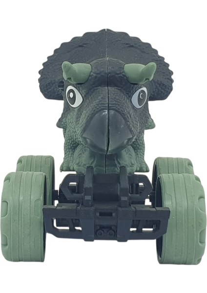 Sürtmeli Dinazor Arabalar cm - H-20 - Triceratops - Yeşil modelleri