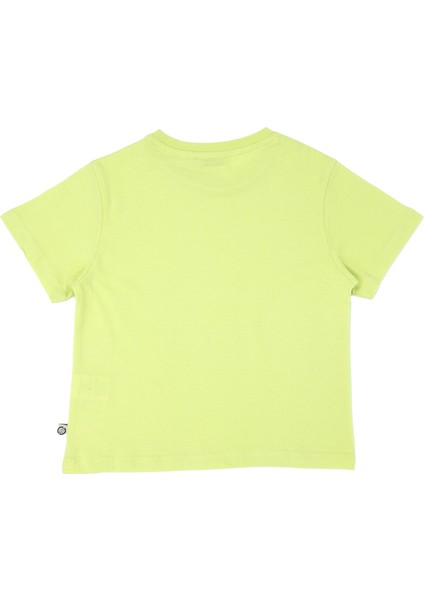 Organik Yeşil Basic Yazlık Unisex Çocuk Tshirt fırsatları