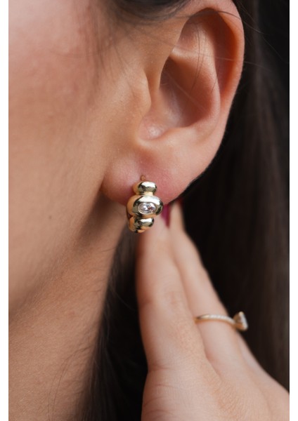 Zirkon Taşlı Minimal Çelik Küpe fiyatları