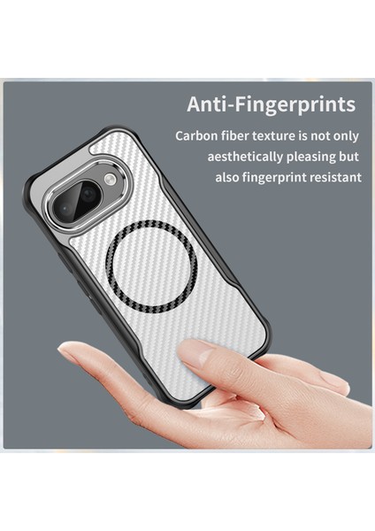 Google Pixel 9A Magsafe Telefon Kılıfı, Yarı Saydam Köşe Korumalı Karbon Fiber Ince Uyumlu Darbeye Dayanıklı Kılıf Google Pixel 9A (Yurt Dışından) indirimleri