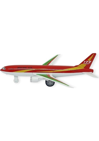 Çek Bırak Sesli Işıklı Metal Uçak - 180 - Kırmızı modelleri