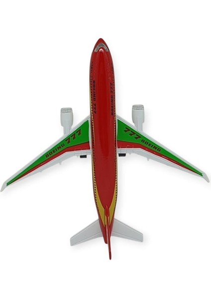 Çek Bırak Sesli Işıklı Metal Uçak - 180 - Kırmızı indirimleri