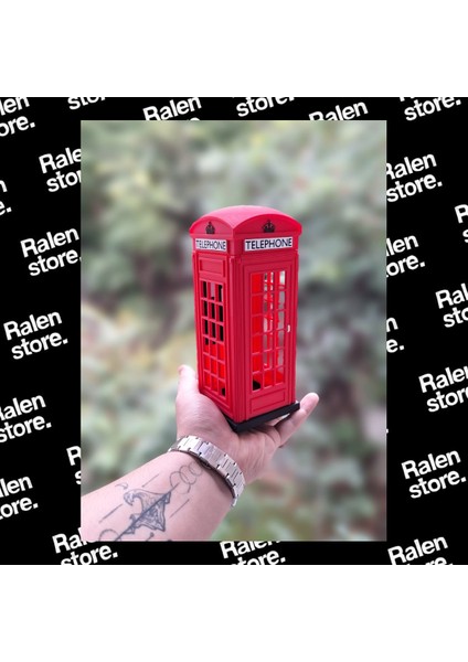 Ingiliz Telefon Kulübesi Dekoratif Obje | 20CM | Kırmızı ( Yüksek Kalite 3D Baskı Pla )