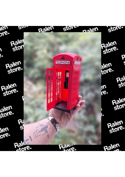 Ingiliz Telefon Kulübesi Dekoratif Obje | 20CM | Kırmızı ( Yüksek Kalite 3D Baskı Pla ) modelleri