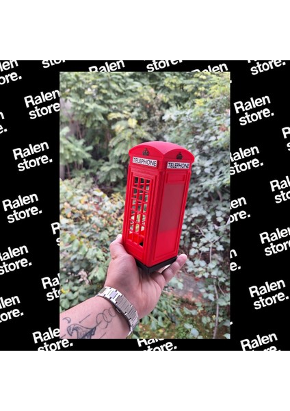Ingiliz Telefon Kulübesi Dekoratif Obje | 20CM | Kırmızı ( Yüksek Kalite 3D Baskı Pla )